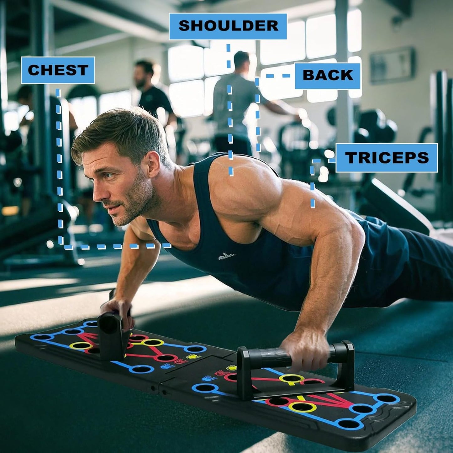 MODY RODY Foldable Push Up Board with Non Slip Pads Set | Exercise Push Up Bars for Men | Durable Push Up Stands Home Gym Accessories