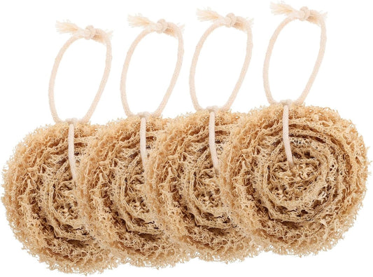 SOIMISS 1set Natural Loofah Sponges for Kitchen Cleaning Soft and Durable Dish Washing Scrubber Loofah 4pcs