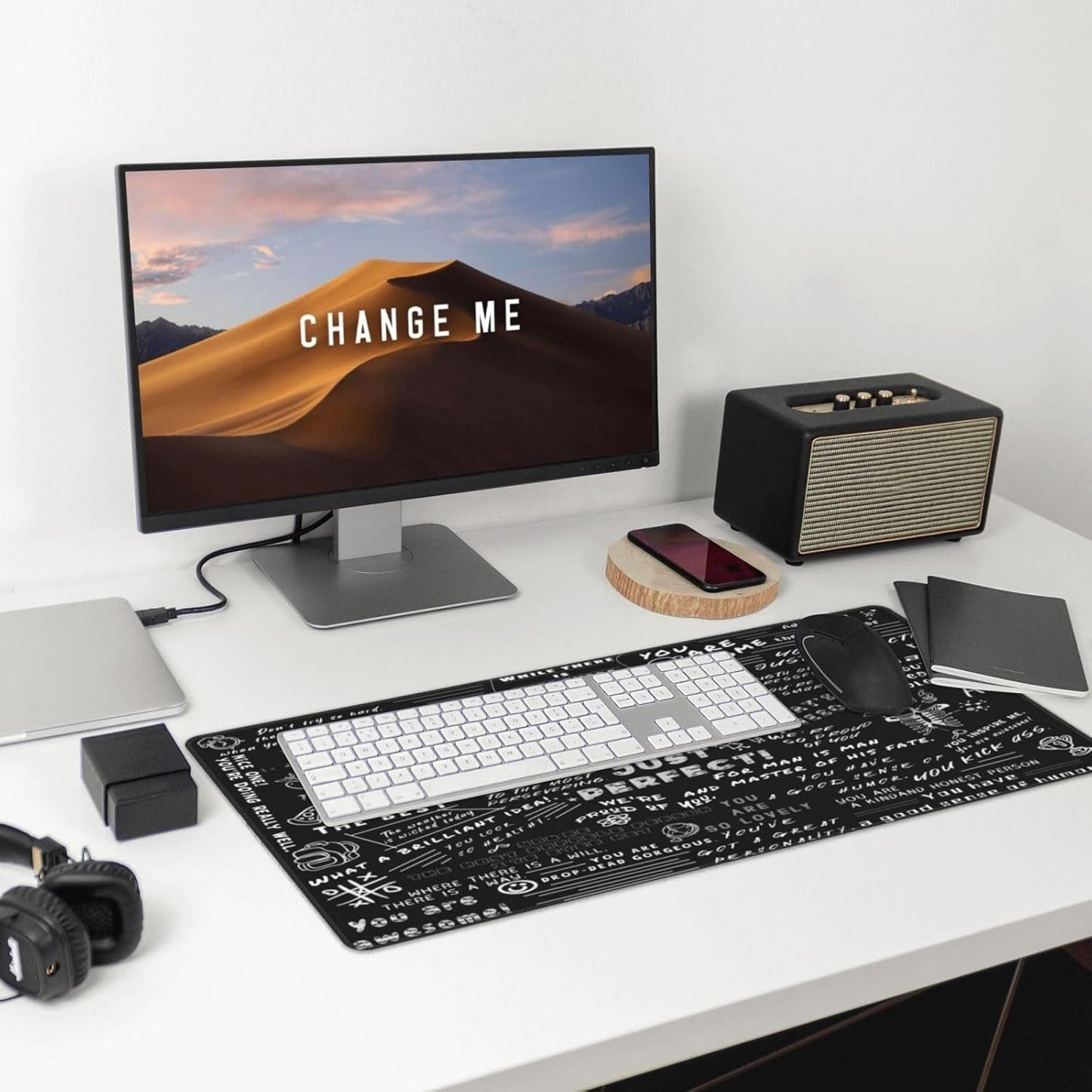 Yzppdhfc Quote You are Large Gaming Mouse Pad Inspirational, Positive Saying Desk Mousepad with Stitched Edges, Non-Slip Base, Waterproof Keyboard Pad, 29.5" X 16"