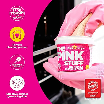 The Pink Stuff Bathroom Cleaning Kit – Cleaning Paste, Bathroom Foam Spray, Toilet Foaming Powder, SQeeZY Sponge & 3 Microfiber Cloths – Tough on Stains, Grease & Soap Scum – Deep Clean Essentials