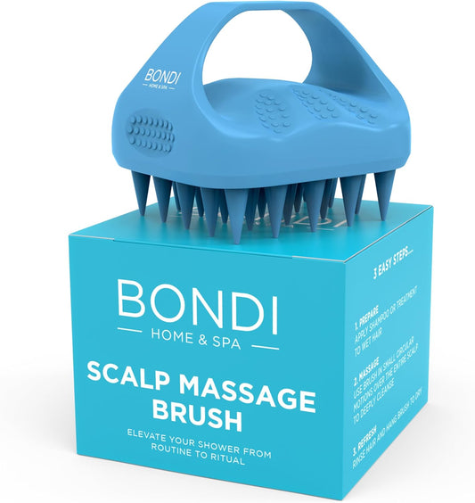 Bondi Home Spa - Hair Scalp Massager - Shampoo Brush for Scalp-Care - Promotes Healthy Hair Growth - 100% Premium Silicone Scalp Brush to Exfoliate & Refresh