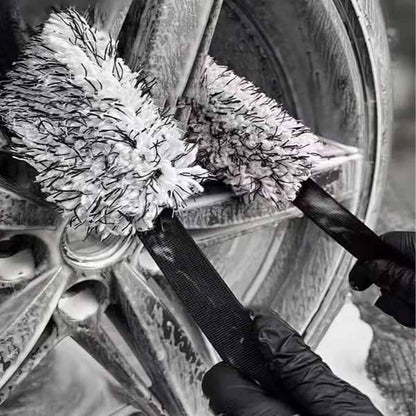 Microfiber Multi-Use Cleaning Tool, Crevice Cleaning Brush, Wheel Cleaning Brush, Car Detailing Clean, New Multifunctional Cleaning Brush Tool, Car Cleaning Brush Tire Brush (Black)