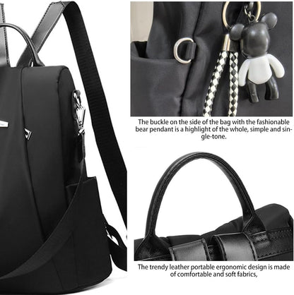Dafape Women Backpack Purse, Fashion Daypack Shoulder Bag Crossbody Bag for Travel Work Business Outdoor Camping Cycling Ladies Men Lightweight (Black)