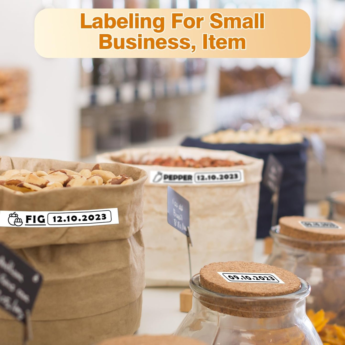 Phomemo D30 Continuous White Label Paper, For D35 Q30 Q31 Q32 Q30S Label Maker, Thermal Printing Inkless & Clean, 0.59"X23.62"(15mm X 6m),Labeling For Home Organization Office