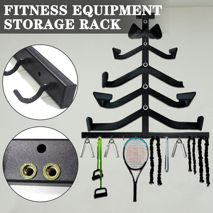 LAT Pull Down Bar Storage Rack, Gym Accessories Rack LAT Bar Organizer, LAT Pulldown Attachments for Different Cable Handles,Home Gym and Gym Wall Storage