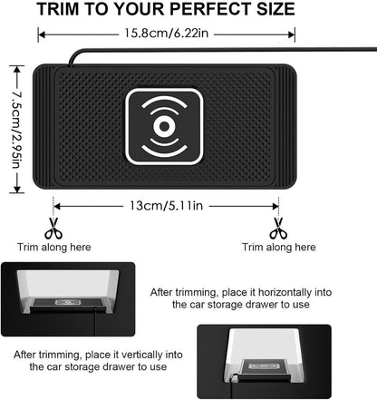 Car Wireless Charger Pad,15W Wireless Car Charger Pad Magnetic | Car Charger Holder, Car Phone Mount, Automatic Induction for Charging Phones