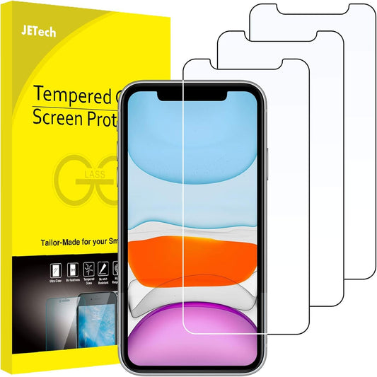 JETech Screen Protector for iPhone 11 and iPhone XR, 6.1-Inch, Tempered Glass Film, 3-Pack