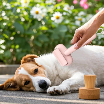 Shedding Brush, Dematting Comb, Mat Detangling Remover Grooming Tool Stainless Steel, Ergonomic Abs Handle, Comfortable Grip for Dogs and Cats Matted Hair, 9.45 Inches