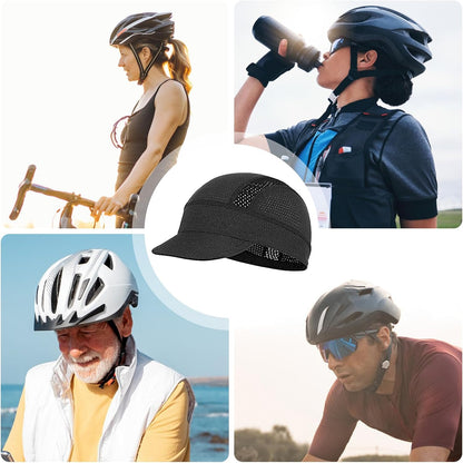 Bike Hat, Hard cap Liner, Mesh Headwear, Sun Visor Helmet, Breathable Protective Gear for Cycling Workout Skiing Fishing Construction Camping Football Hiking, 5.12x2.36 Inches