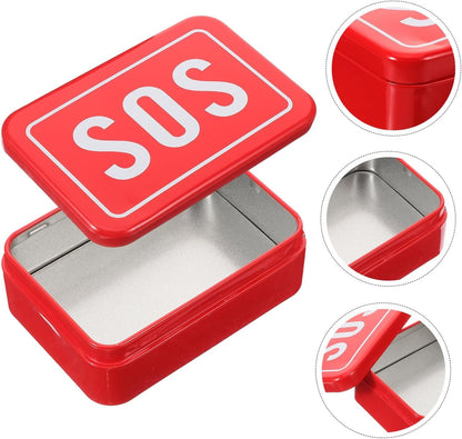 BESPORTBLE Wilderness Storage Survival Kits Camping Accessories Survival Gear Iron Red