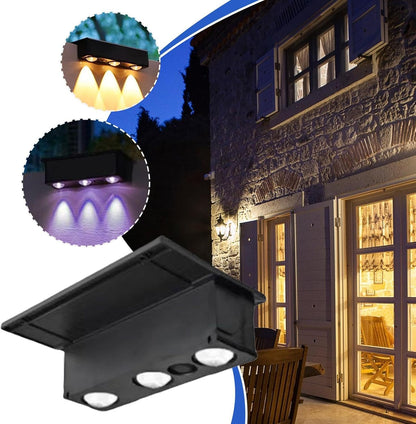 Solar Fence Lights, Waterproof LED Lamp for Stairs, Decorative Automatic Smart Lighting, 4.72x3.35x1.57 inches Ideal for Poolside, Patio, Path, Deck, Backyard, Porch, Garage
