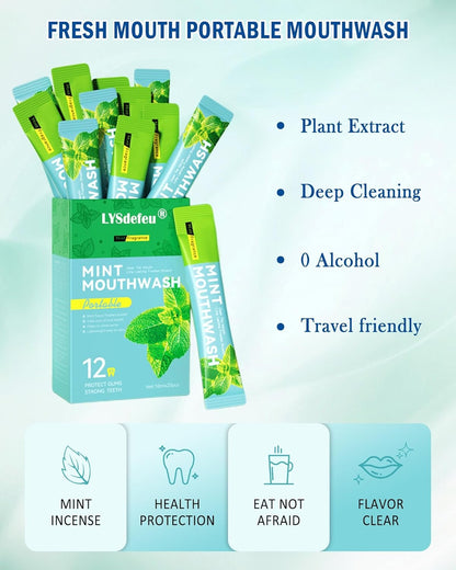 Mini Mouthwash Travel Size Portable Set-20 Packs Individual Small Mint Mouthwashes,Travel Clean Mouth Wash,Mouthwash for Fresh Breath & Clean Mouth,Mother's Day Care Gift Kit for Women Men