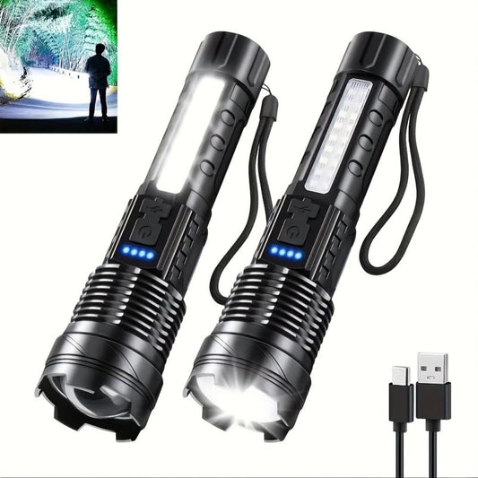 BEOWUI Suptruck Voltguard X95 Tactical Flashlight, 2 High Lumen Flashlights with 7 Light Modes, Ipx6 Waterproof, Strobe, 18650 Battery Powered, Must Have for Camping 2025 (2