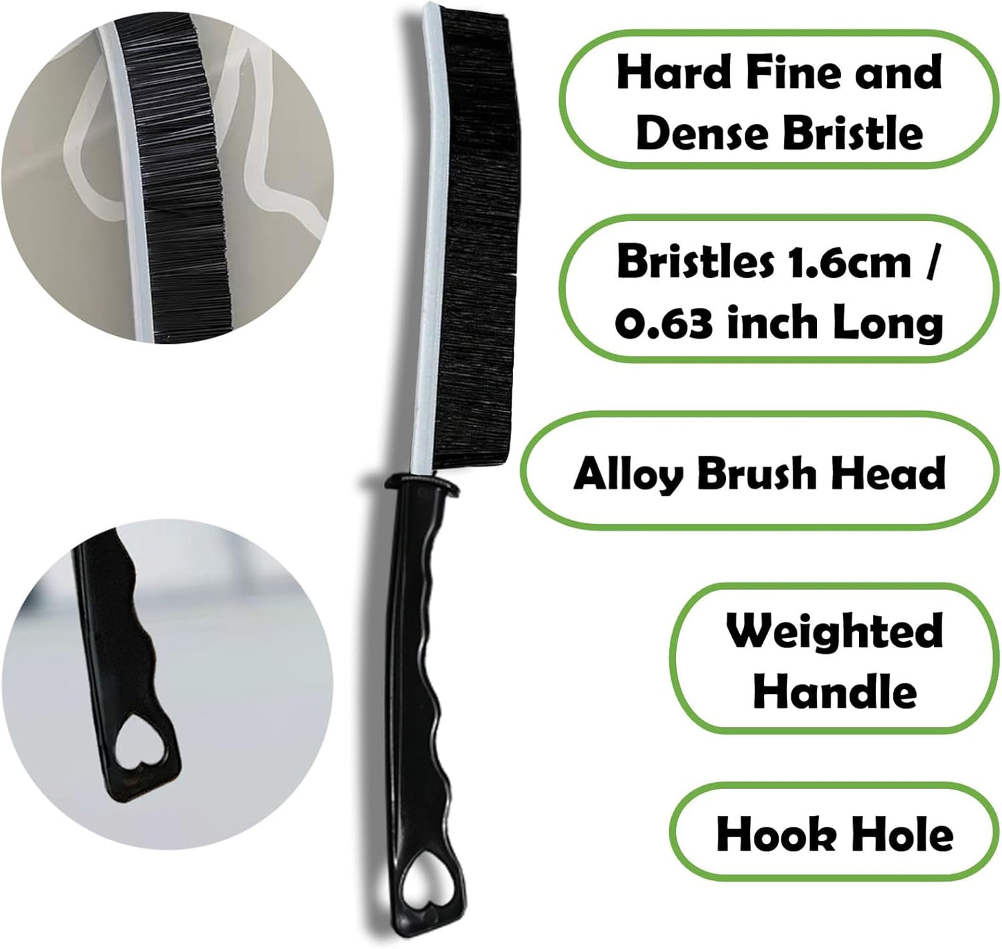 Betanull Crevice Cleaning Brush Set, Multi Purpose Hard Bristle Brushes for Deep Cleaning Gap, Kitchen, Bathroom, Grout, Sink, Corners, Tight Spaces, Bottle, Cup, Blender & More