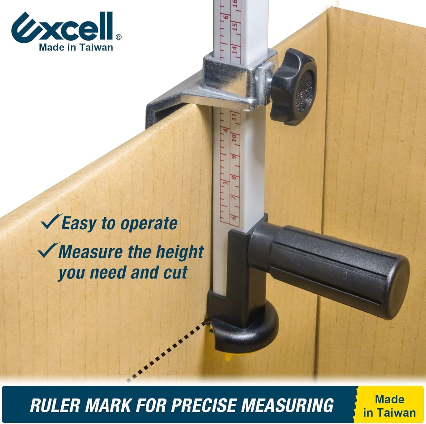 Excell Carton Sizer with Safety Blade Cover to Reduce Boxes Space - Cardboard Box reducer, Box Resizer Tool with Scoring Wheel for Online Seller, Warehouse
