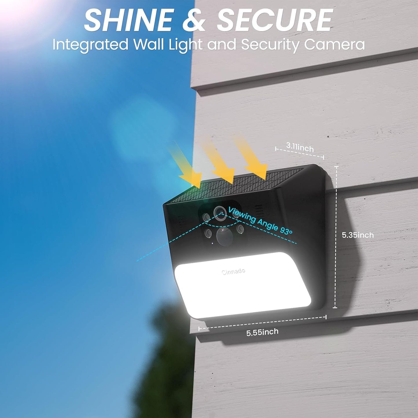 Outdoor Camera Wireless-2.4G 2K Solar Wall Light Cameras for Home Security with AI Motion Detection, Waterproof,Motion Activated Light, Siren Alarm Cloud/SD Storage, S2 (2.4G S2-Black-2Pack)