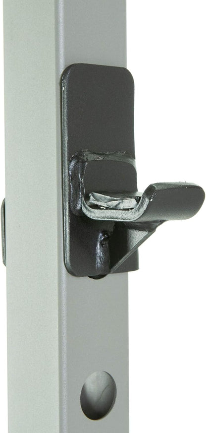 Fitness Reality 2816 Steel J-Hooks for Squat Rack Power Cage - Designed to Hold Weight Lifting Bars for Squats, Bench Presses, and More - Home Gym Accessories - 800 Lb. Capacity for 2 Hooks,Black