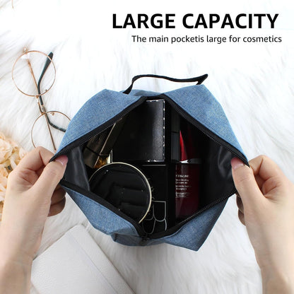 Vnezakl Toiletry Bag Makeup Cosmetic Wash Bag Organizer Travel Storage Hanging Pouch Portable Outdoor Durable Wear Resistant Waterproof Dacron Fabric