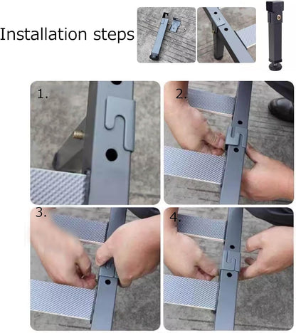 4 Pieces Adjustable Bed Legs, Adjustable Legs for Furniture Feet Bed for Slatted Base Legs Central Frame Bed Slats Support Legs for Sofa Bed Spare Parts (40 cm (15.7 inches), Grey, 3 x 3 cm