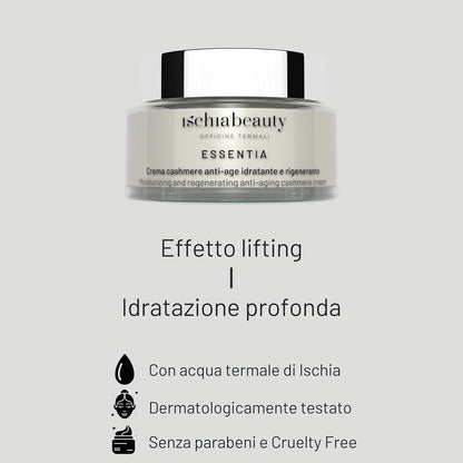 Ischia Beauty Anti-Age Moisturizing and Regenerating Cashmere Cream with Ischia Thermal Water – 50 ml