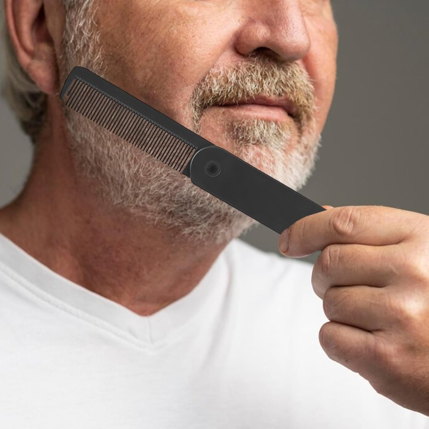 Folding Comb for Men - Pocket Hair Tool Foldable and Beard Comb for Travel | Compact Hair Care Comb - for Moustache, Beard and Hair on the Go