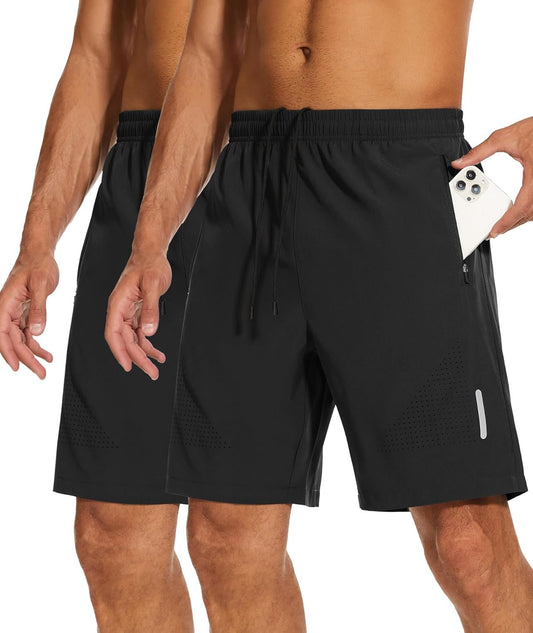SIMIYA Gym Basketball Shorts for Men Running Athletic Short Quick Dry Sports Hiking Workout Pants Lightweight with Pockets