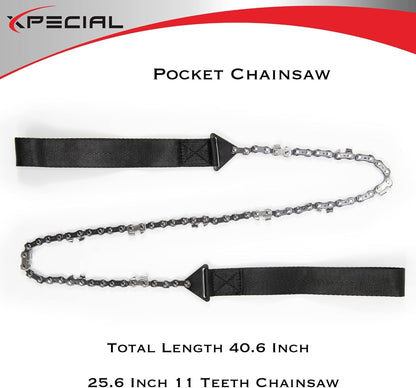 XPECIAL Survival Settlers Tool Set, Bushcraft Hand Auger Wrench with Pocket Chainsaw, Bushcraft Gear and Equipment Scotch Eye Wood Drill Peg and Manual Hole Maker Multitool for Camping, Bushcrafting