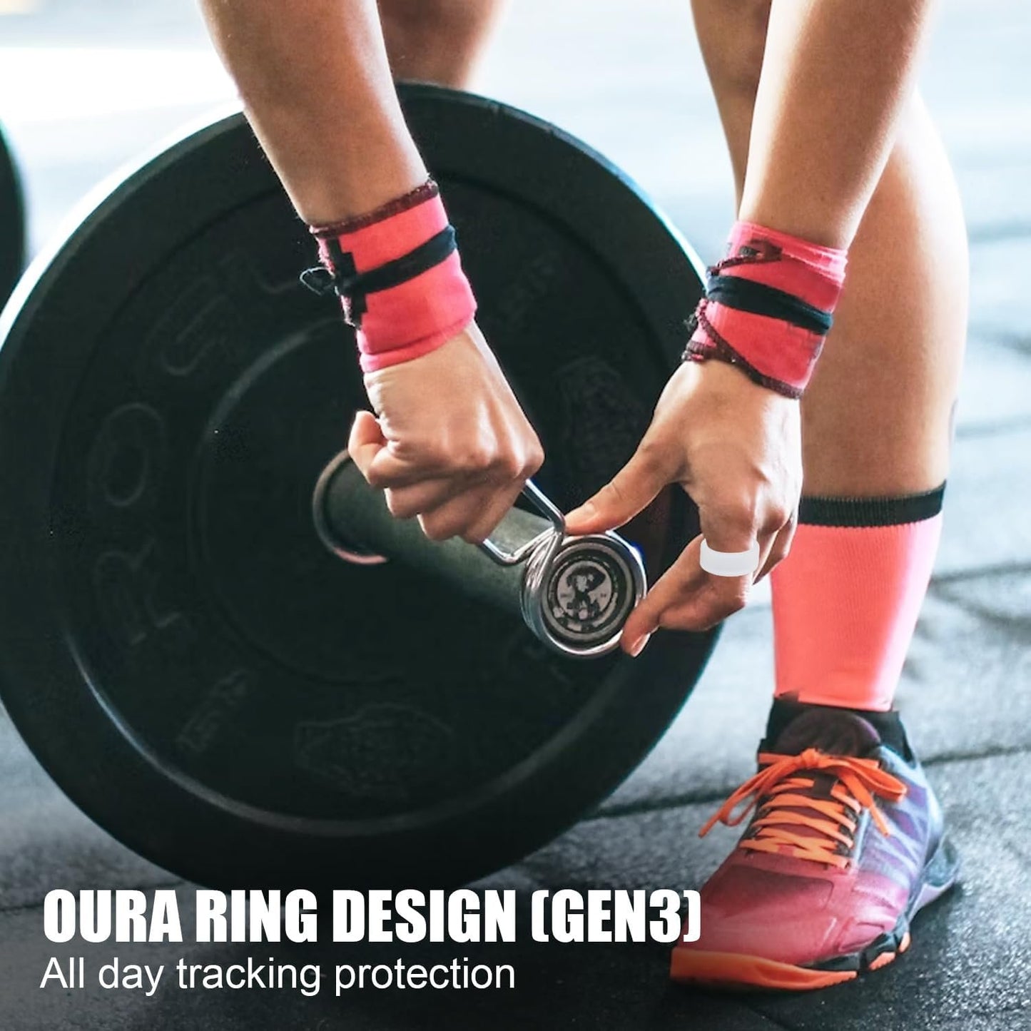 PEUTIER 4pcs Silicone Ring Cover Compatible with Oura Ring Gen 3, Round Ring Case Elastic Ring Protection Smart Ring Protector Sleeve Accessories for Oura Ring Working Out (S for 6/7/8/9/10)