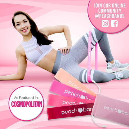 Peach Bands Resistance Bands Set - Exercise Workout Booty Bands for Legs and Glutes