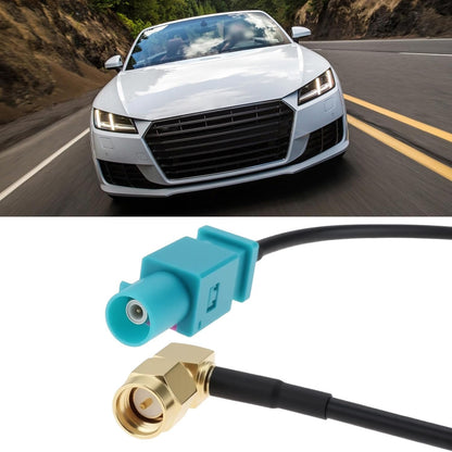 YINETTECH Fakra Z Male to 90 Degree SMA Male Car GPS Antenna Adapter Cable 15cm Wire