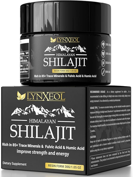 Himalayan Shilajit Resin 30g - Pure Organic Shilajit for Men & Women, Lab Tested, Rich in 85+ Trace Minerals - Fulvic & Humic Acid, Natural Energy & Muscle Support, Vitality & Wellness Supplement
