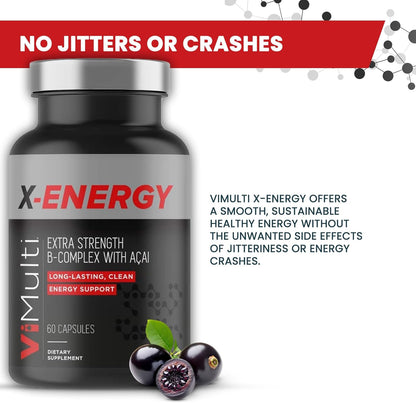 Vitmulti Ultimate Wellness Bundle: Anti-Aging Supplement Pills & Energy Supplements for Men and Women, Natural Amino Acids & B Complex Multi Blend with Acai for Energy, Immune Health, 60 Capsules Each