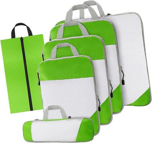 Gralara Ultimate Travel Packing Cubes Set for Seamless Organization, Green
