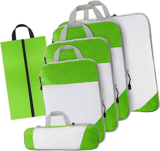 Gralara Ultimate Travel Packing Cubes Set for Seamless Organization, Green