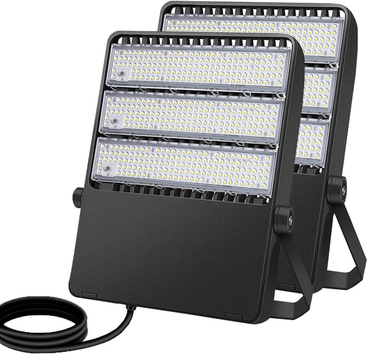 LEDMO LED Stadium Lights 360W Flood Light Outdoor Adjustable Super Bright Waterproof 42,000LM 5000K Wall Mount Large Exterior Lighting Fixtures Arena for Football Field Rink Construction Site