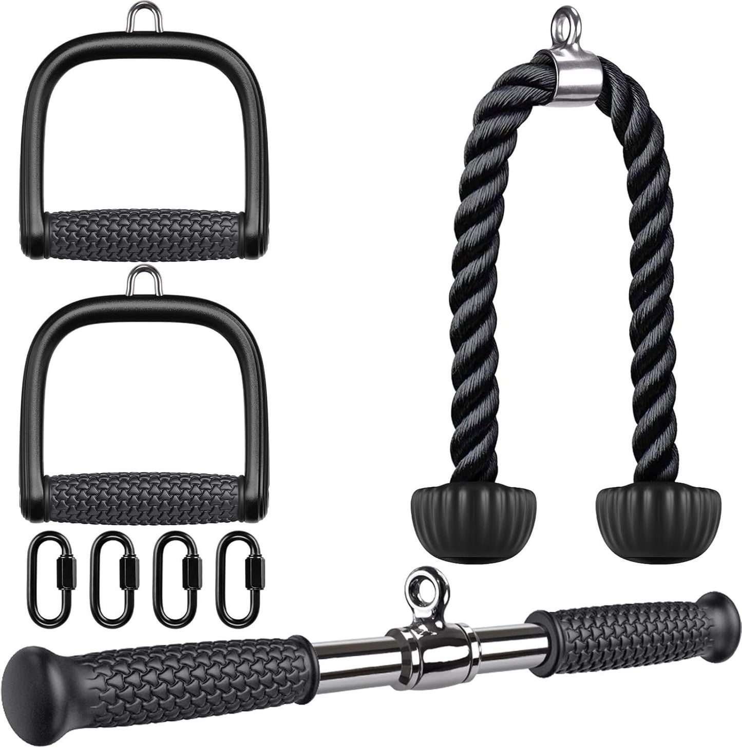 Kipika Tricep Pull Down Attachment, Cable Machine Accessories for Home Gym, Cable Machine Attachments Pulley System Gym, LAT Pull Down Attachment Weight Fitness