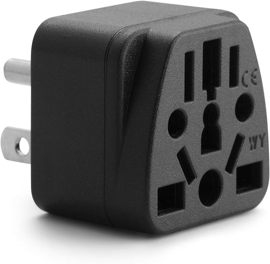 US Canada Travel Plug Adapter EU/UK/AU/in/CN/JP/Asia/Italy/Brazil to USA Type B, Unidapt Grounded USA Canada Wall Plug, EU to US Travel Adaptor and Converter, Power Outlet Wall Charger (1)
