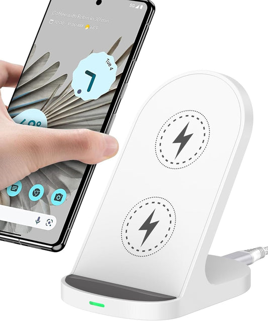 15W Fast Pixel Phone Wireless Charger Stand for Google Pixel 8 7 Pro 7a 6Pro 5 4XL 3, Qi Certified Android Phone Wireless Charging Station for Samsung Galaxy Z Fold 5 Z Flip 5 S24 S23 S22 S21 Note 20