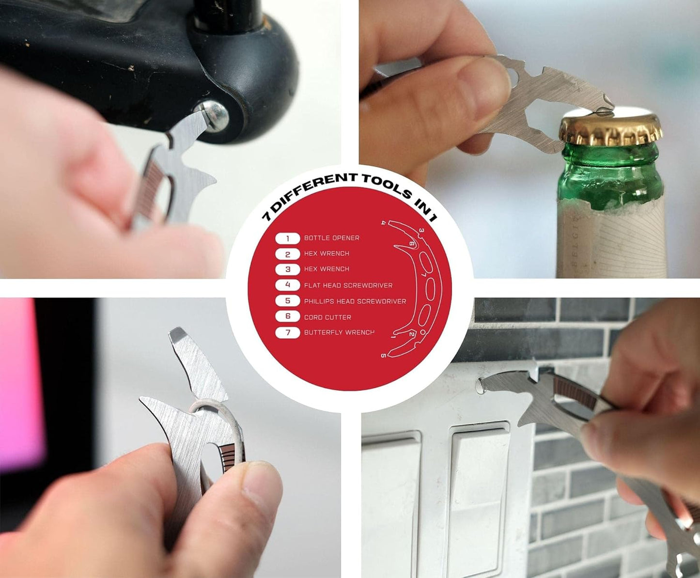 Star Trek Klingon Bat'leth 6-in-1 Multitool Kit | Includes Screwdriver, Wrench, Bottle Opener, Cord Cutter, Hand Tools | Pocket-Sized Portable Survival Camping Tool