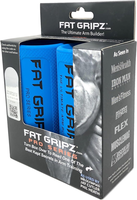 Fat Gripz Pro - The Simple Proven Way To Get Big Biceps & Forearms Fast (Winner of 3 Men’s Health Magazine Awards) (2.25” Outer Diameter)