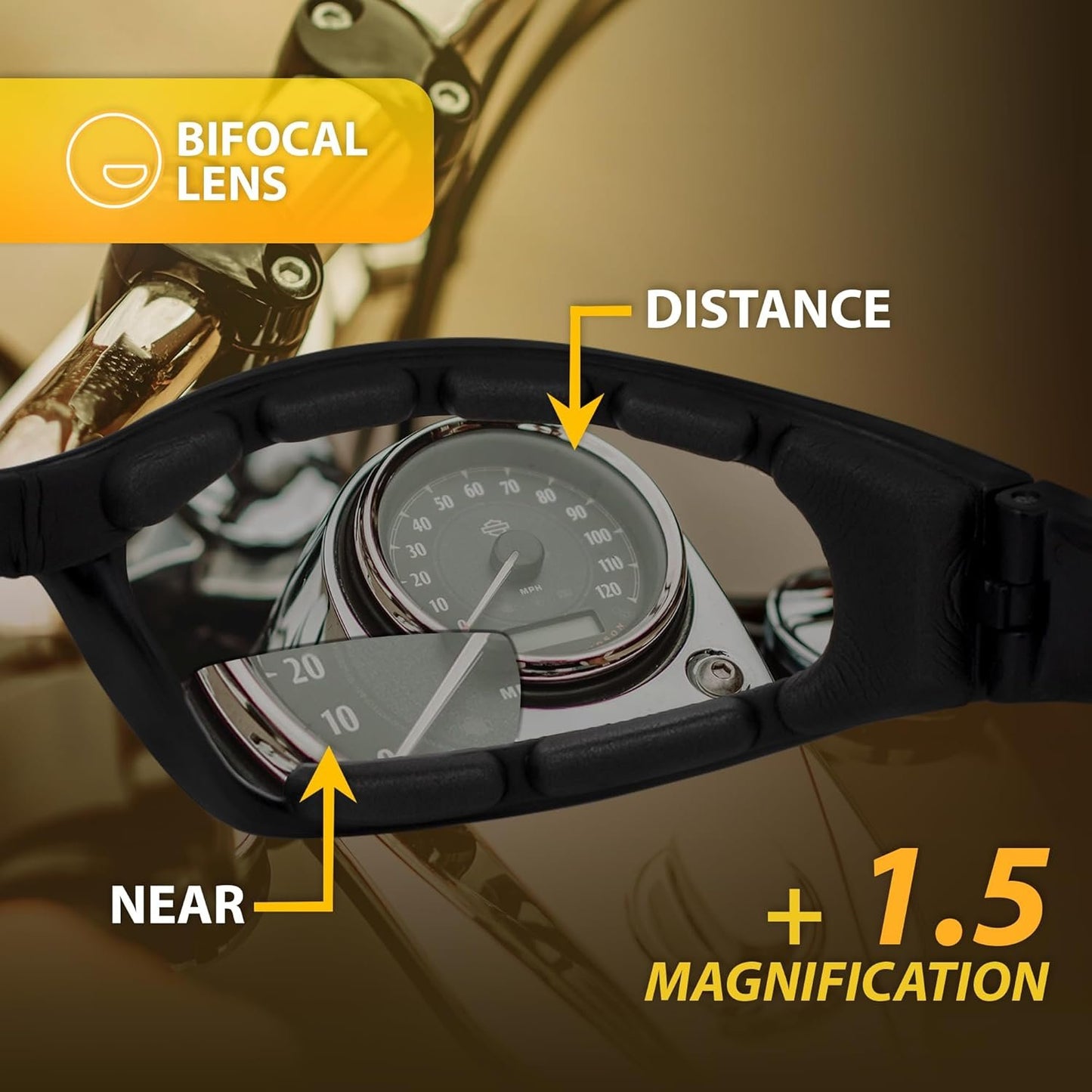 Global Vision Eyewear Hercules Bifocal 2.5 Magnification Anti-Fog Safety Glasses with EVA Foam, Clear Lens