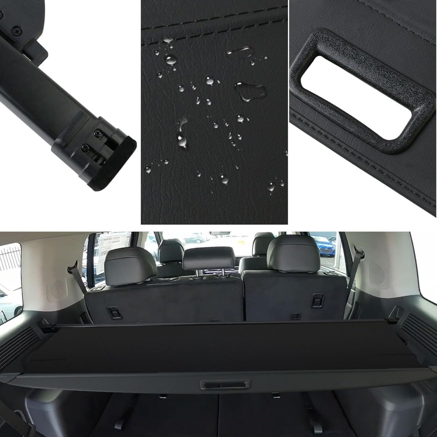 Cargo Cover for Hyundai Santa Fe - Tesmirror Retractable Cargo Cover for 2024 Hyundai Santa Fe Accessories Rear Trunk Security Shade Luggage Security Shield Shade, Only fit 2024
