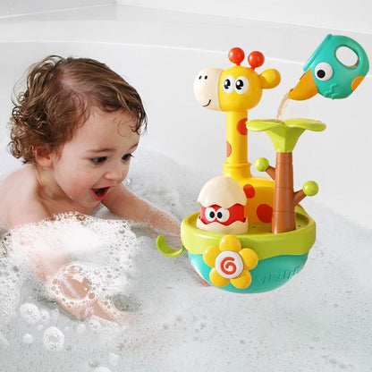 Bath Toys, Flower Water Games, 7.87x7.48in Educational Interactive Toy, Blooming Sensory Activity, Portable Water Play Set for 1-3 Years Old, Birthday, Holiday, Shower Time