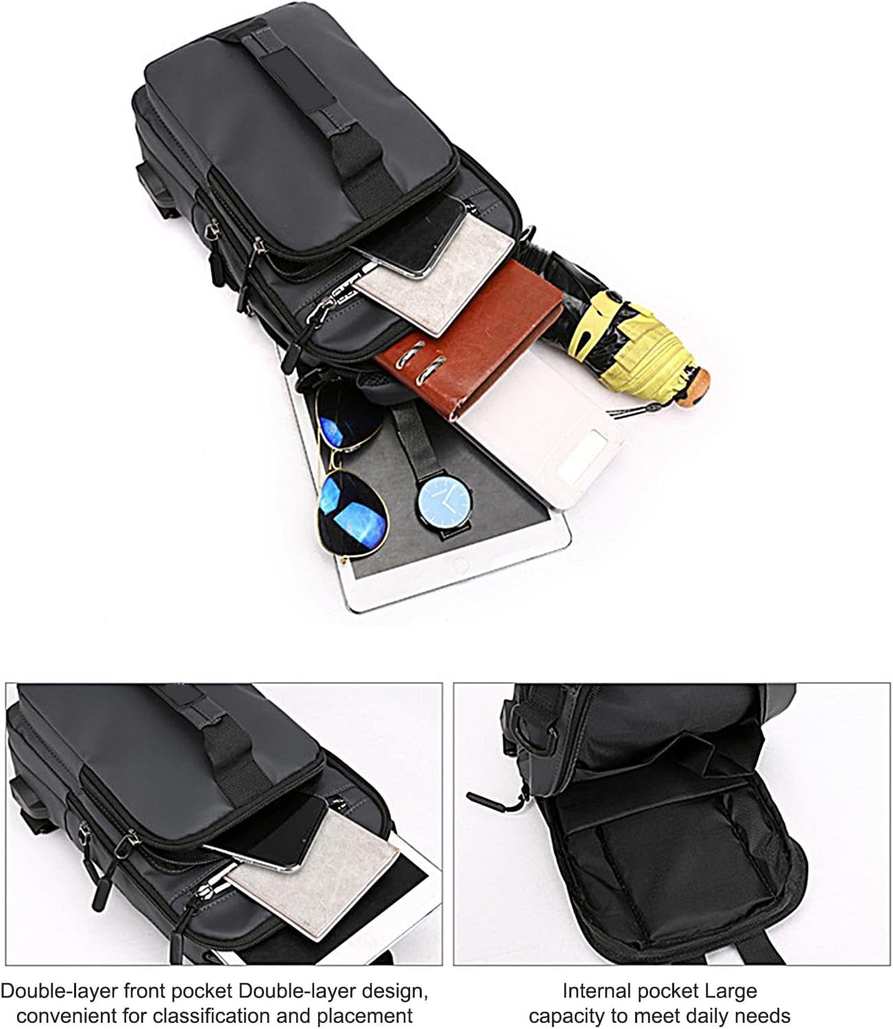 Men's Travel Bag | USB Charging Port | Simple Travel Backpack | Notebook Commute Carrier | Large Capacity Bag | Heavy Duty Business Travel Gear for Travel, Outdoor Activities