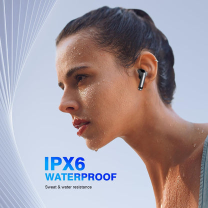 Bluetooth Earbuds Wireless 5.3 LED Display Headphones with ENC Mic,40H Bluetooth Earphones in Ear Deep Bass Stereo Sound,Mini Ear Buds IP6 Waterproof,Touch Control for Work Sport