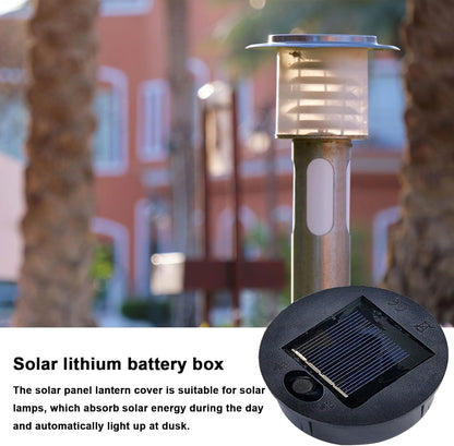 Solar Lantern Replacement Top, High Efficiency Panel Light Part, 2,7 x 2,7 pollici Impermeabile Auto On/Off Accessory for Garden, Sturdy Yard, Patio and Walkway Lighting