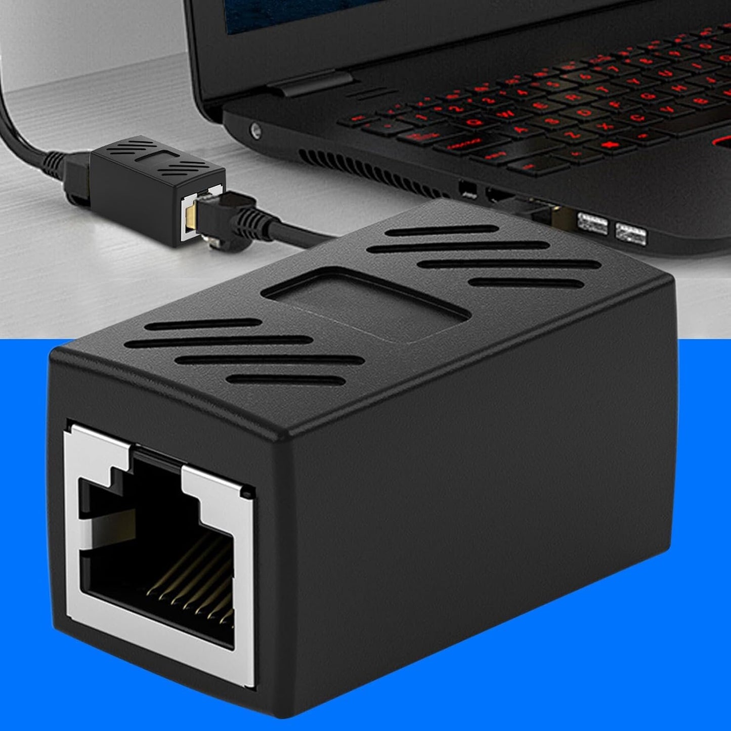 Ethernet Extender Adapter - Slim Ethernet Extension, Pure Copper Cable, Network Connector | Extension Adapter with Good Network Stability Streaming Device Connector for Smart Home Networking