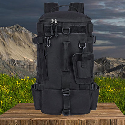 Fishing Backpack, Tackle Rucksack, 8.27x18.5x5.12 inches Waterproof Gear with Multi-Pockets Rod Holder, Storage Bag for Hiking Camping, Travel,Beach, Picnic, Adventure, Organizer