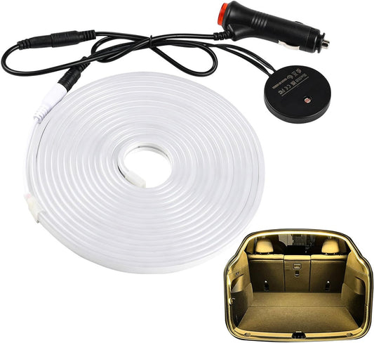 Led Trunk Strip Light, Light-Sensing Auto Interior Lamp, Easy Install Flexible Lighting Bar for Car Truck Rv Rear Cargo Area, Bright White Illumination, 1 Piece