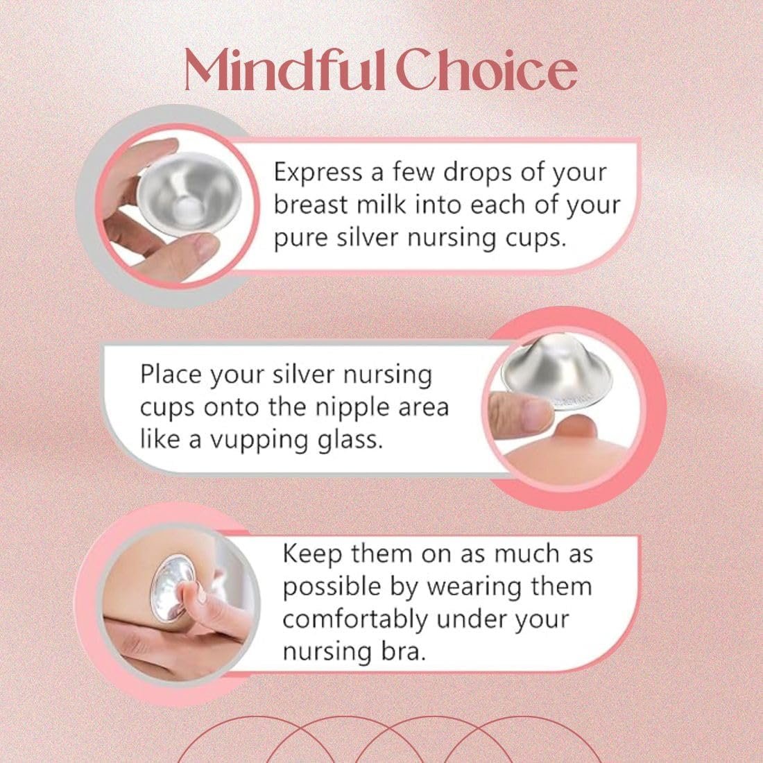 BABYHIG The Orginal Silver Nursing Cups â€“ Silver Nipple Shields for Breastfeeding - Nipple Guards Protector for Breastfeeding - Nipple Shields for Nursing Newborn â€“ Nickel Free â€“ 925 Silver